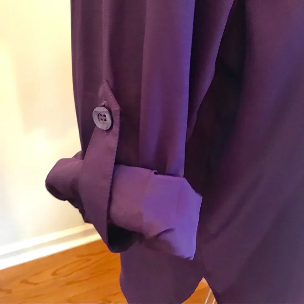 Josephine Purple Button Down Top Size 16 - Picture 4 of 6
